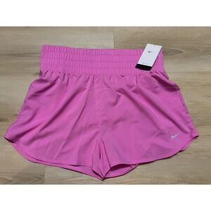 Nike Dri-Fit Short Women XL Pink Ultra High Waisted  3" Brief Lined Running‎